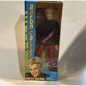 Aaron Carter Doll with Black Jacket and Red Pants NIB